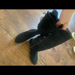 Tall Black Boots 7M with zipper